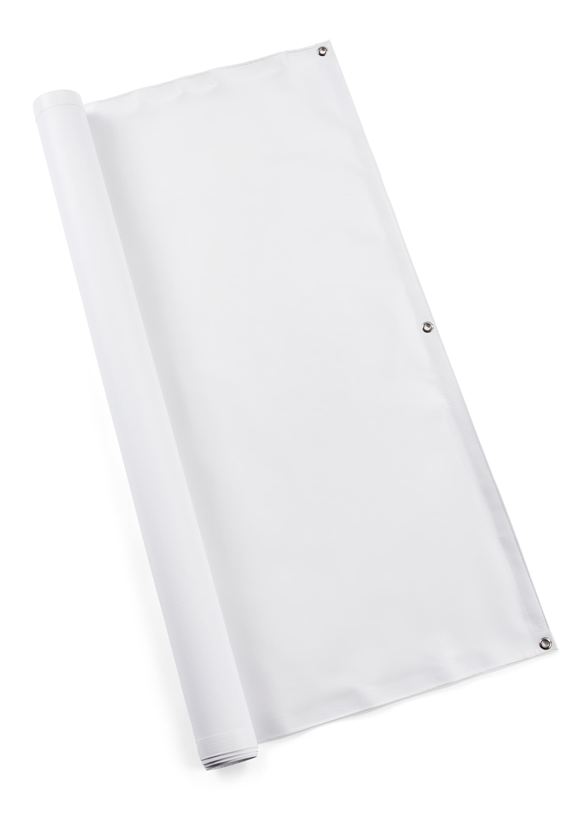 PVC banner with gold metal grommets