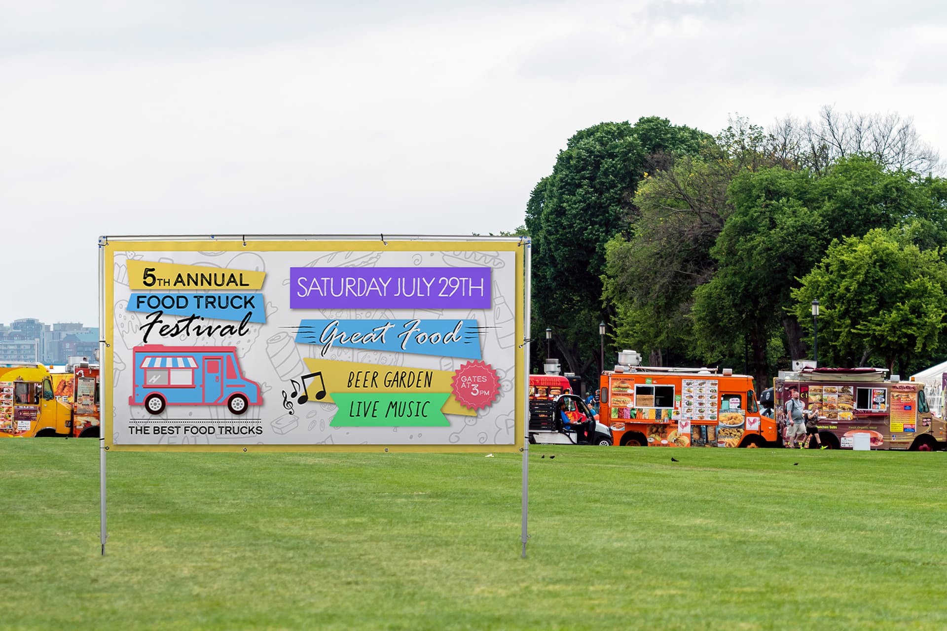 PVC banner suitable for outdoor use