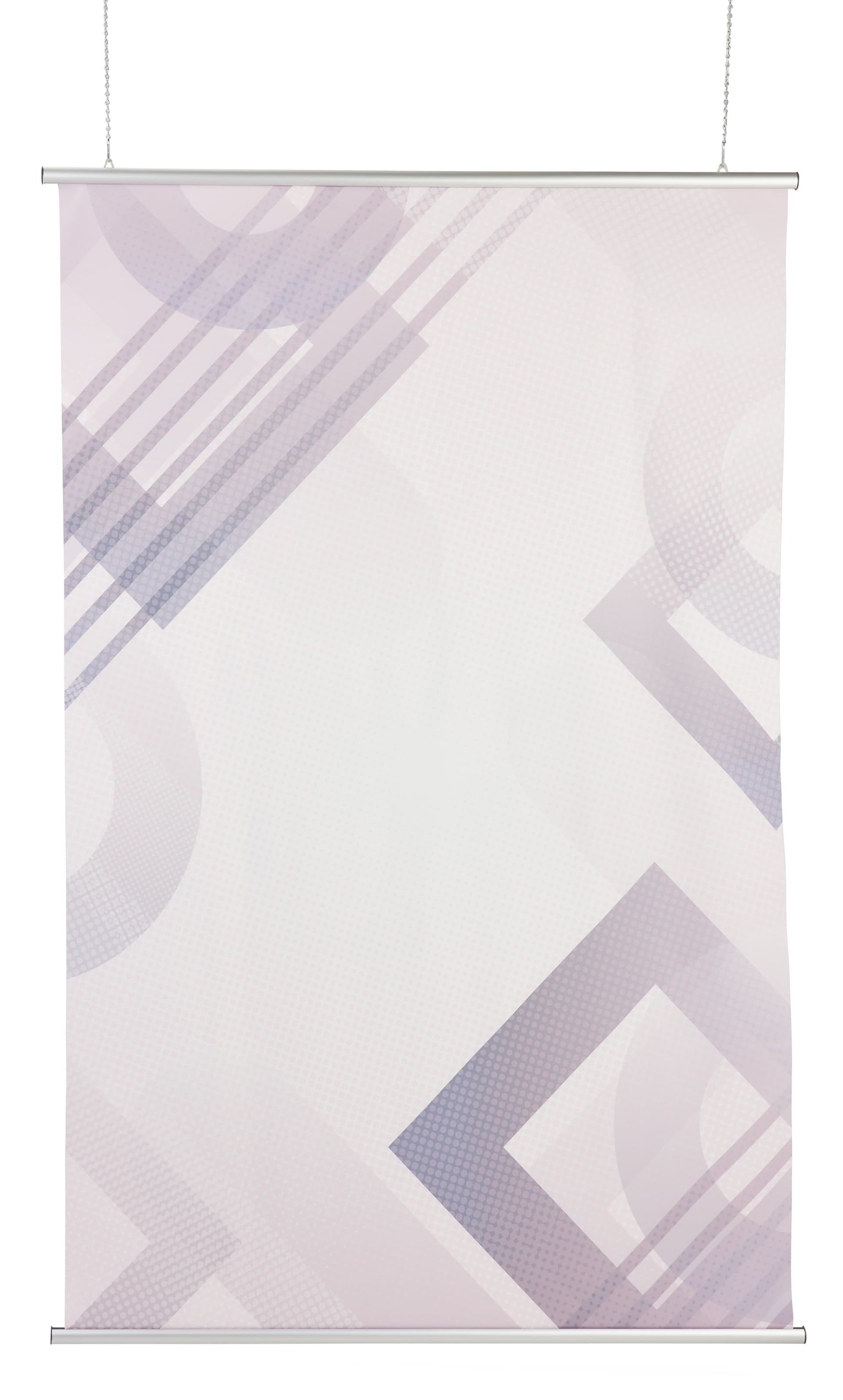 Mesh fabric banner with lightweight construction 