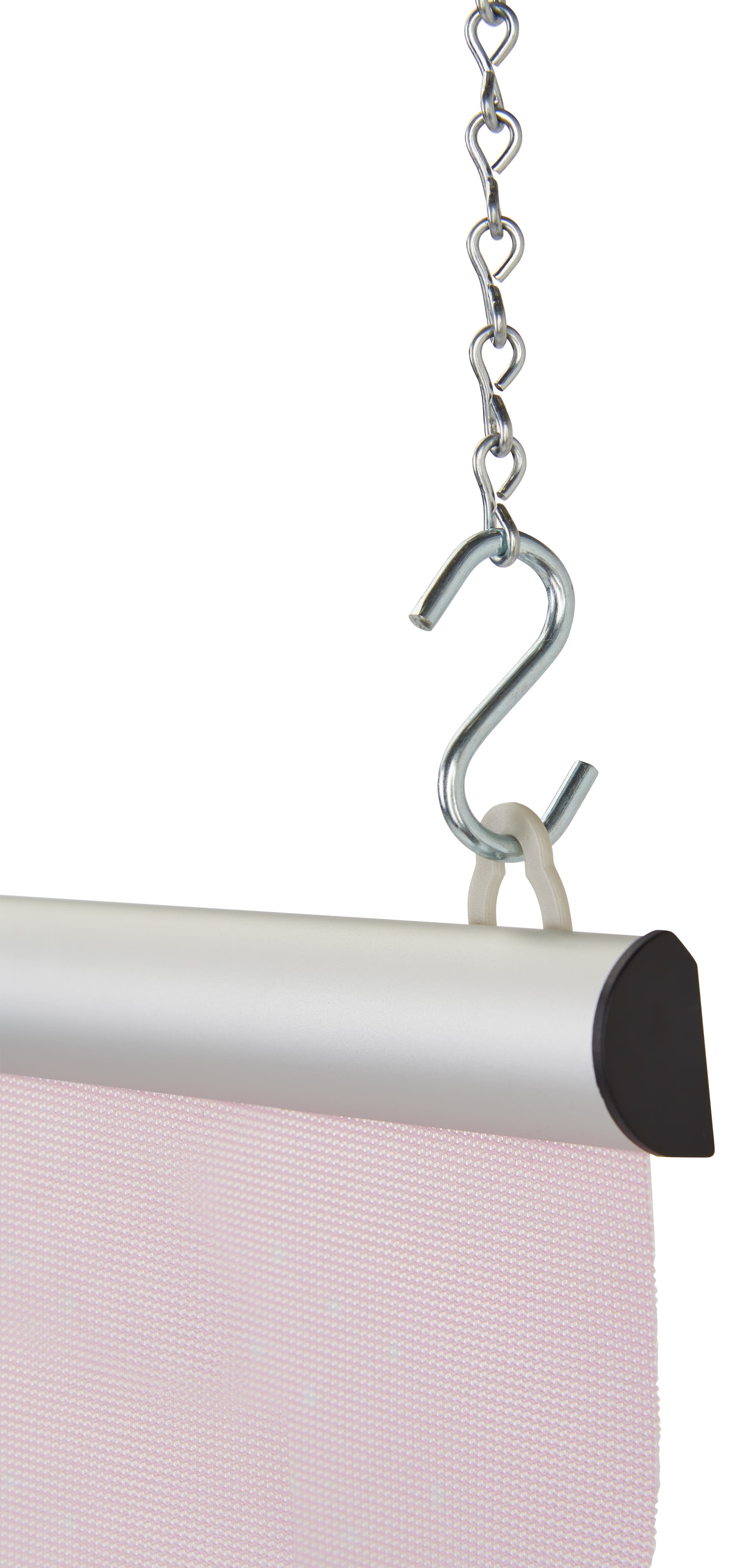 Mesh fabric banner comes with 2 high-grip aluminum snap rails
