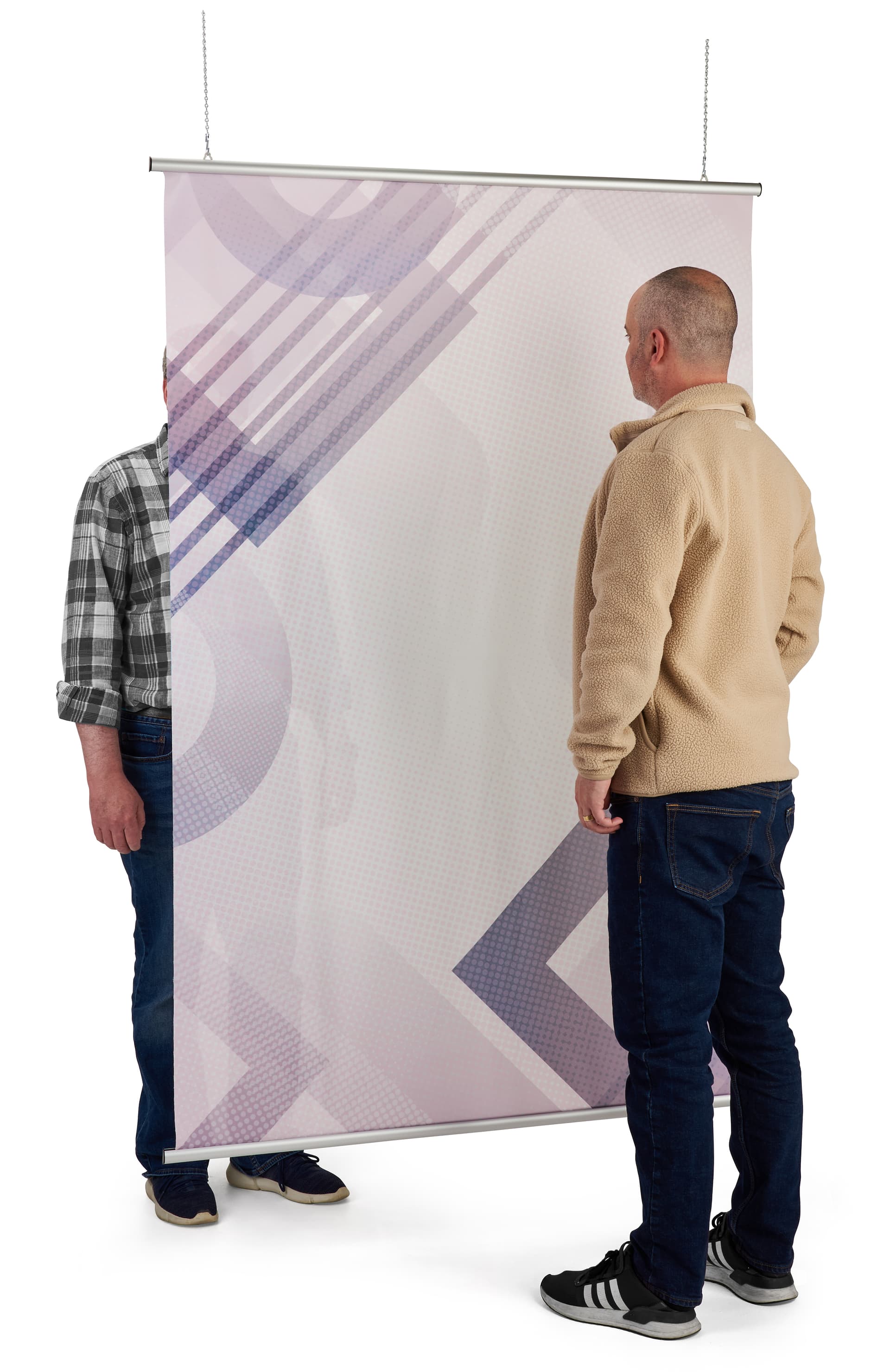 Mesh fabric banner with custom single sided printing 