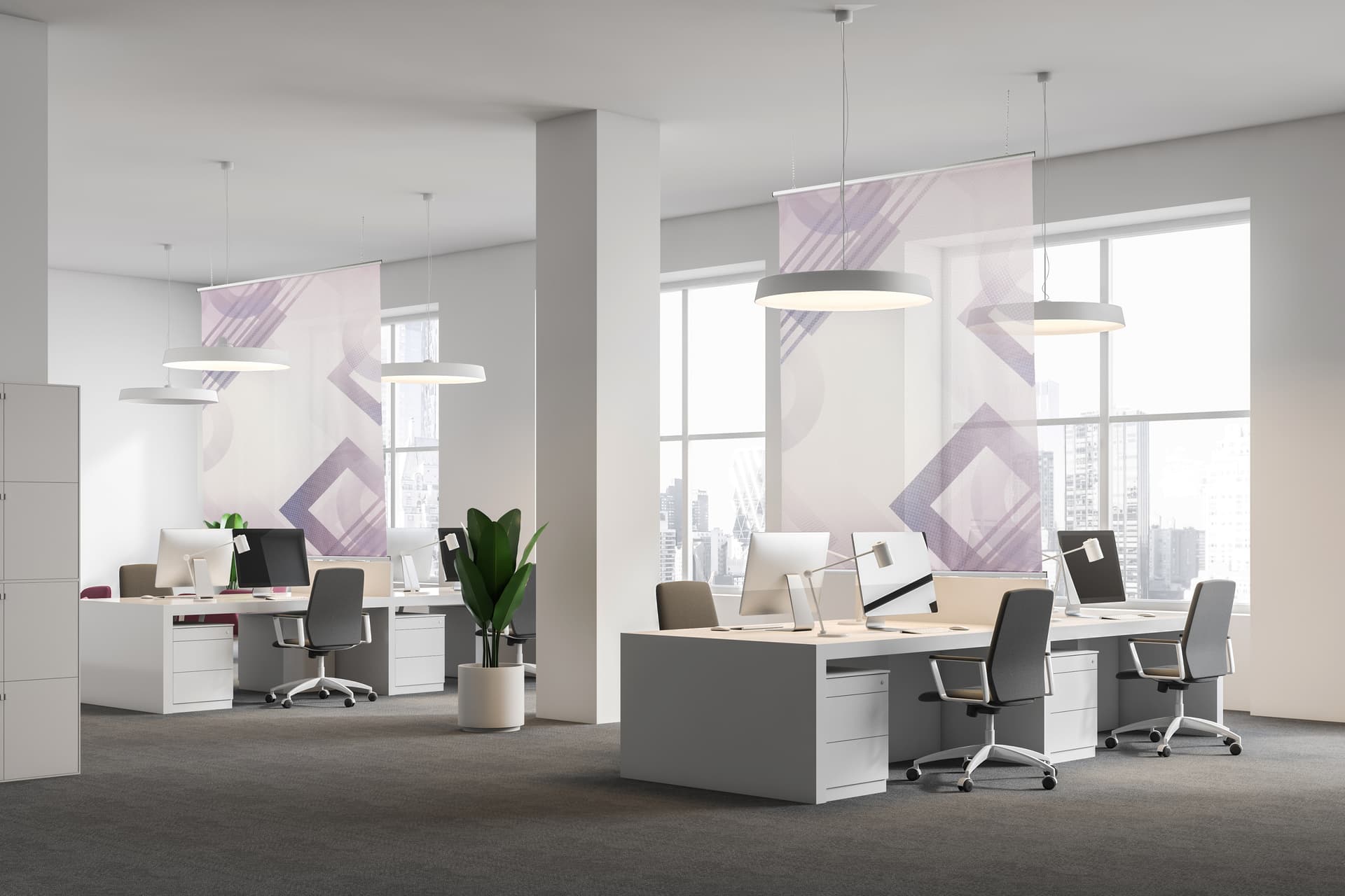 Mesh fabric banner with custom full color graphics 