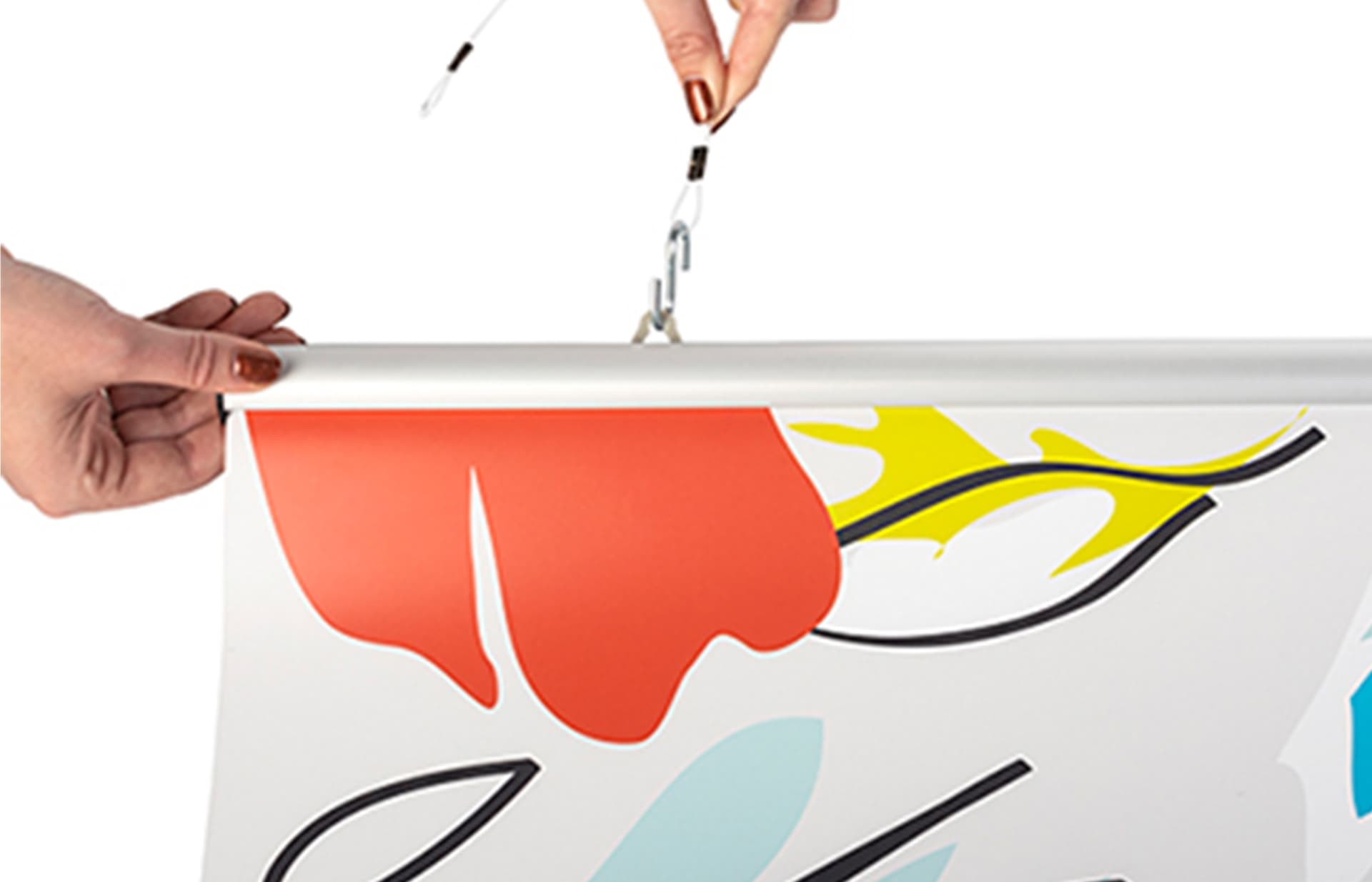 Custom size banners with hanging design