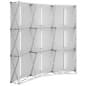 7.75’w Backlit Trade Show Banner Stand, Portable, HopUp Frame Only – Silver & White