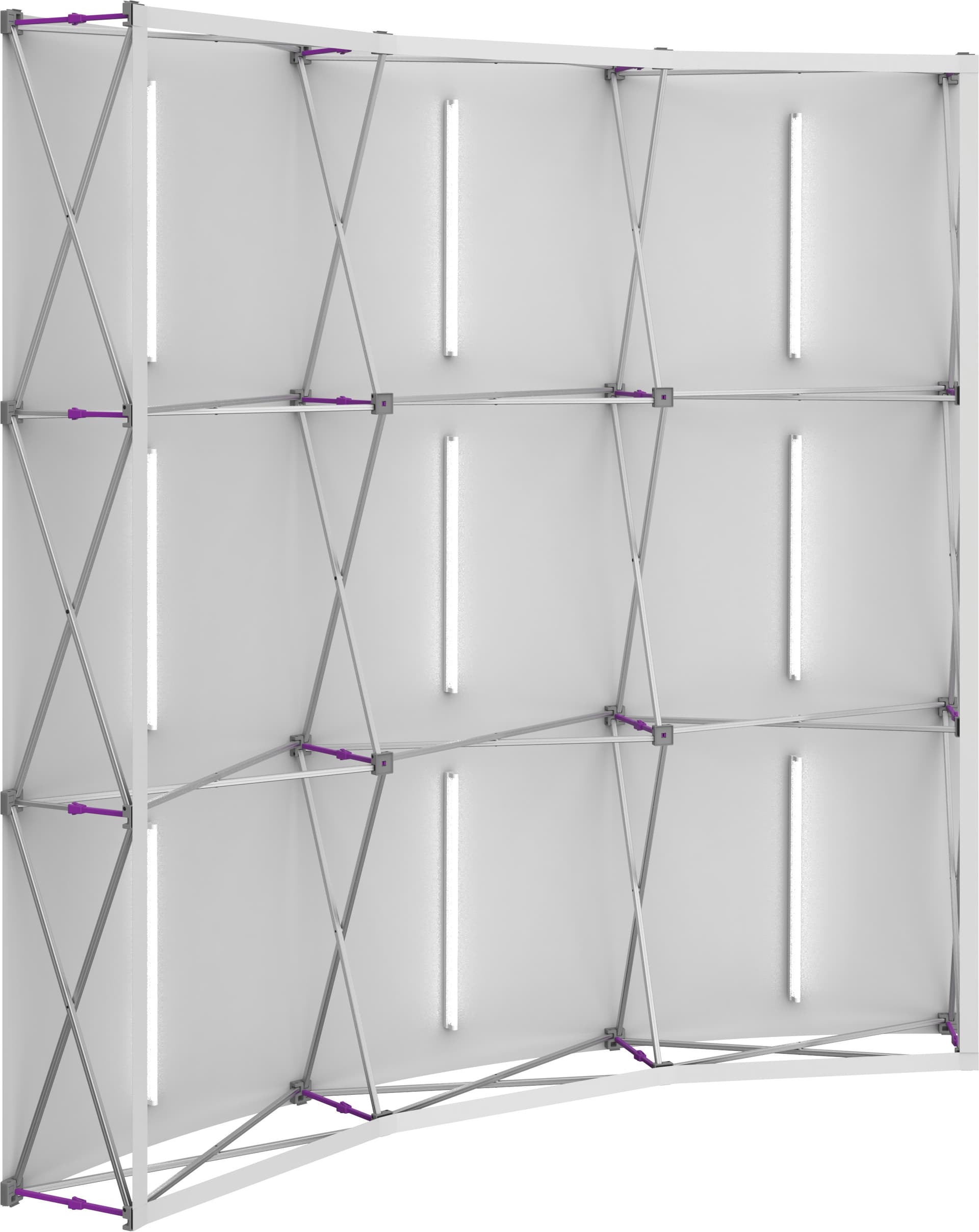 LED backlit wall frame included with custom trade show display