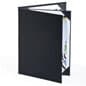 Menu Cover Holds (4) 8.5 x 11 Menus, Photo Album Corners, 3-Panel  - Black