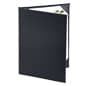 Menu Cover for 8.5 x 11 Menus, Photo Album Corners, Double Panel - Black