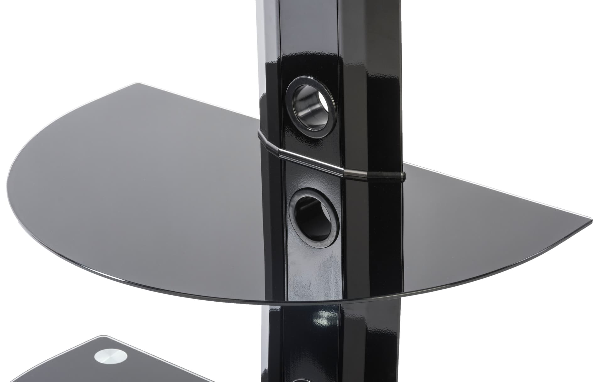 Tempered Glass and Metal TV Stand