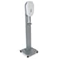 Touchless Hand Sanitizer Dispenser, Floor Standing, Wheels - Silver