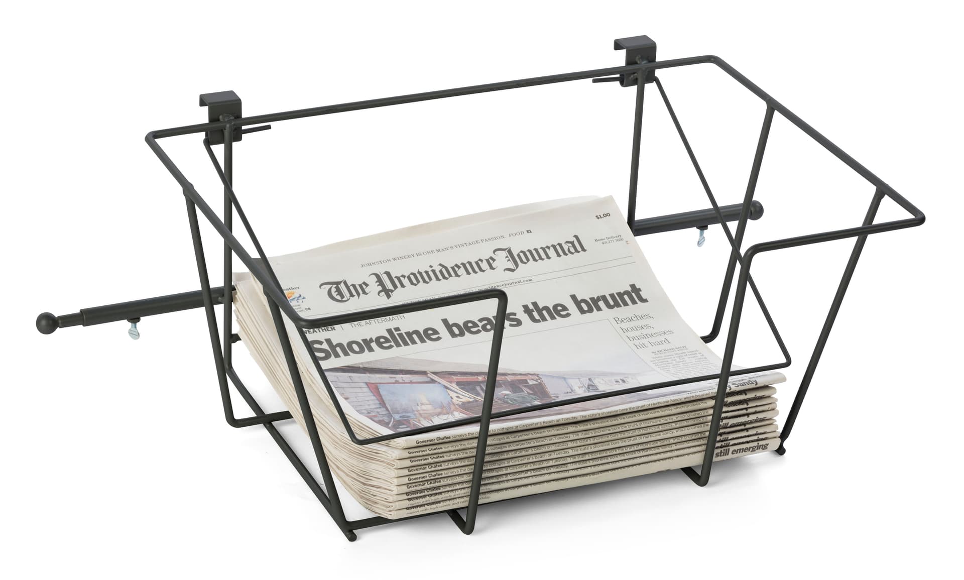 Black Literature Basket for Graphic Display Stand