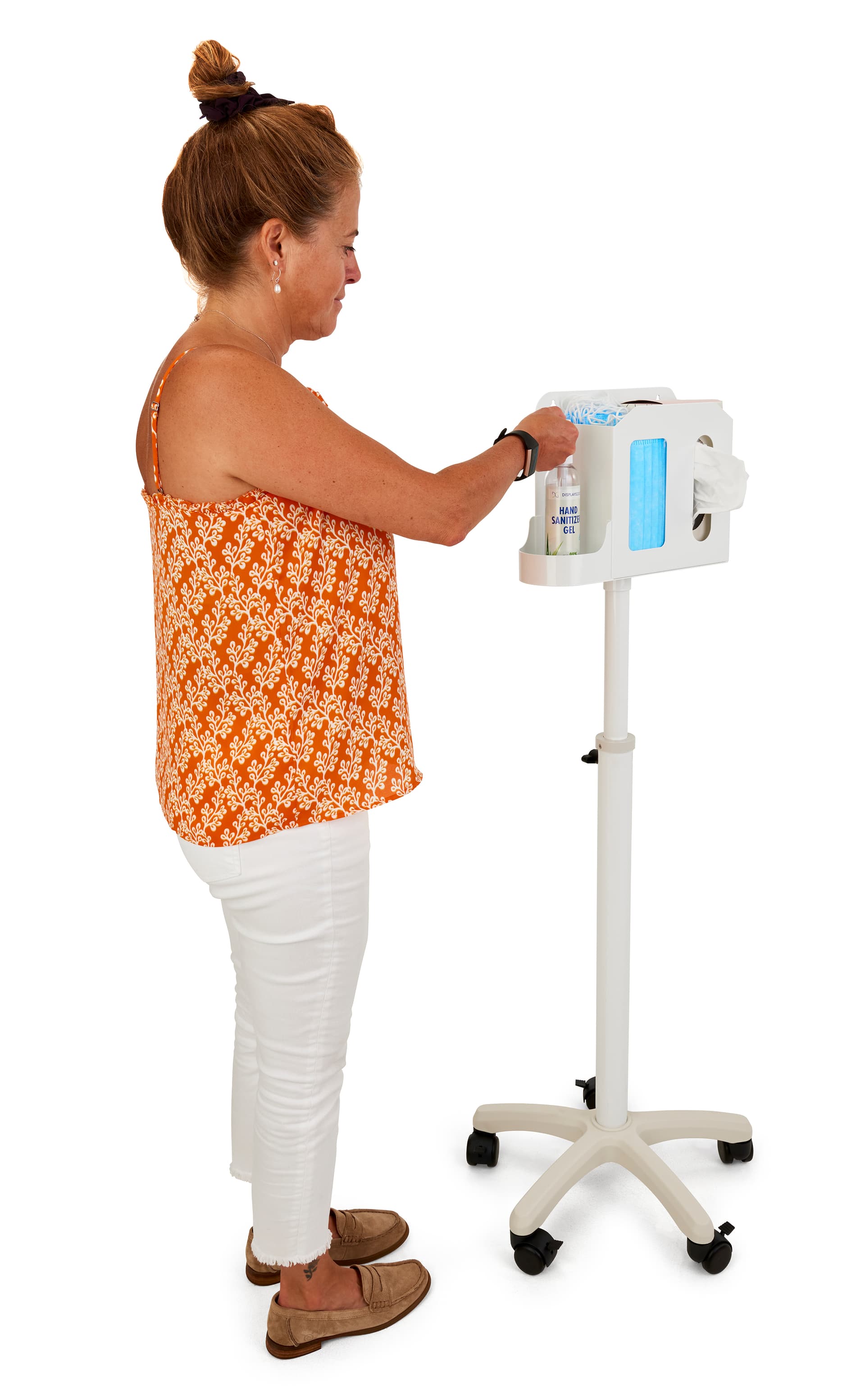 Respiratory hygiene station with convenient compartments 