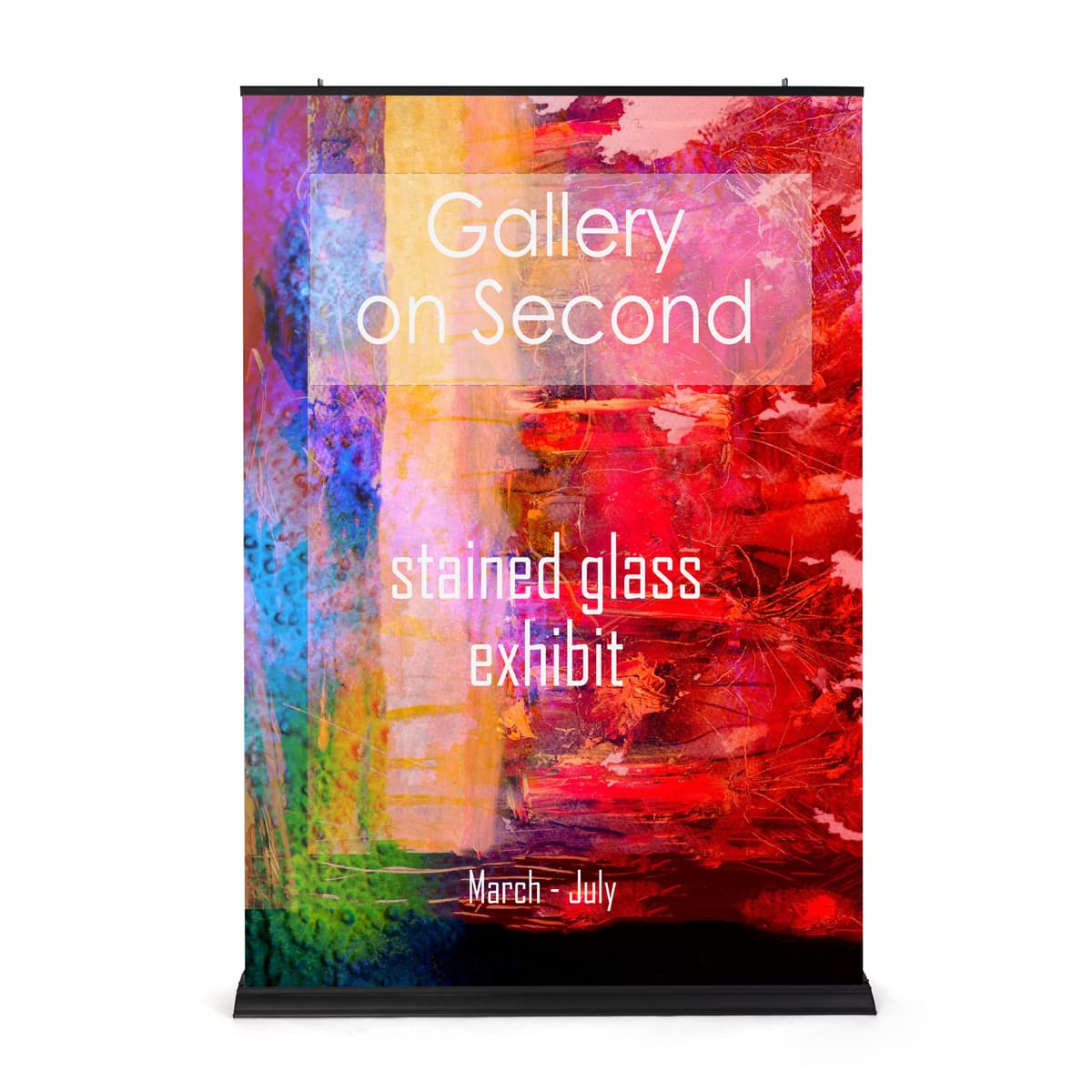 Premium banner stand - poster only measures 62 inches wide