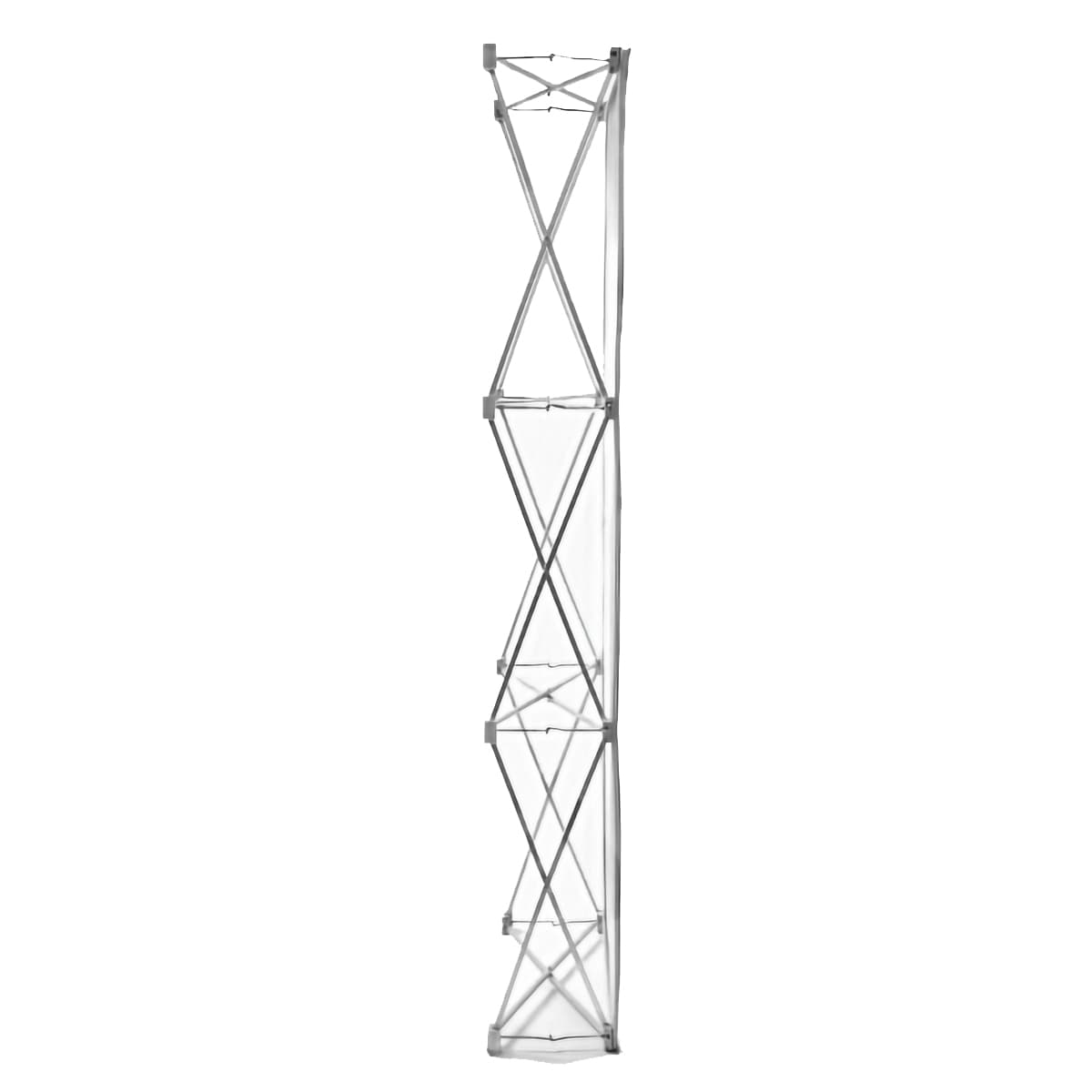 Quick fabric tabletop display hardware with aluminum construction 
