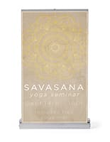 Standard tabletop retractable banner stand with full color graphics