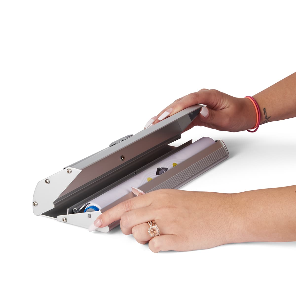 Standard tabletop banner replacement graphics with replacement cartridge 