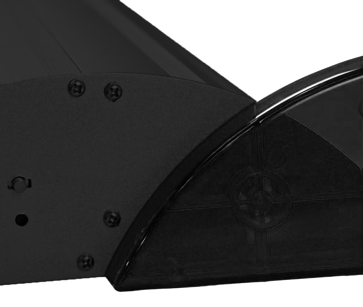 Hardware only premium banner stand with black plastic end caps