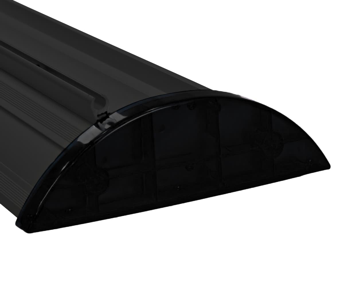 Hardware only premium banner stand with black end caps