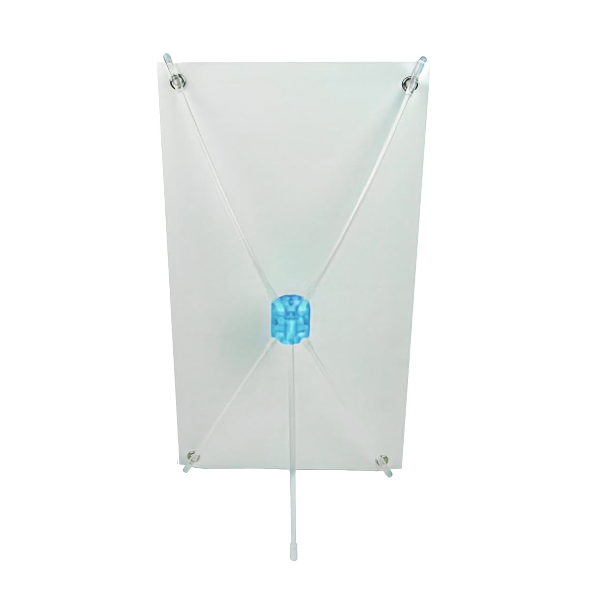 X-frame tabletop banner stand - hardware only for countertop placement