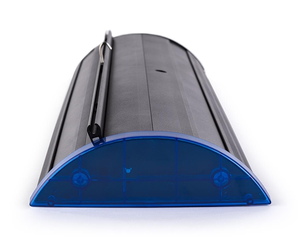 Hardware only premium banner stand with blue end caps