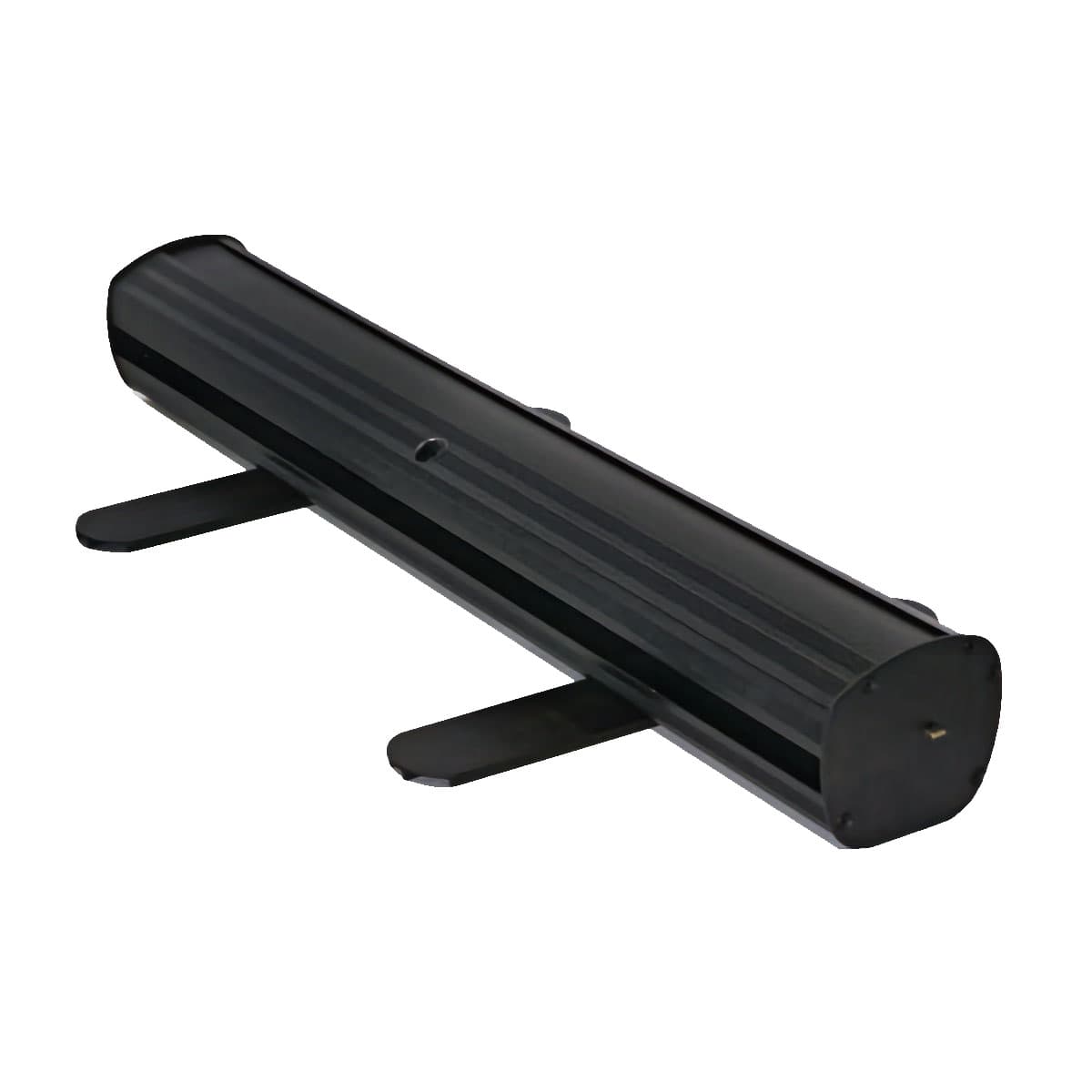 Budget narrow base retractable banner stand with powder coated frame