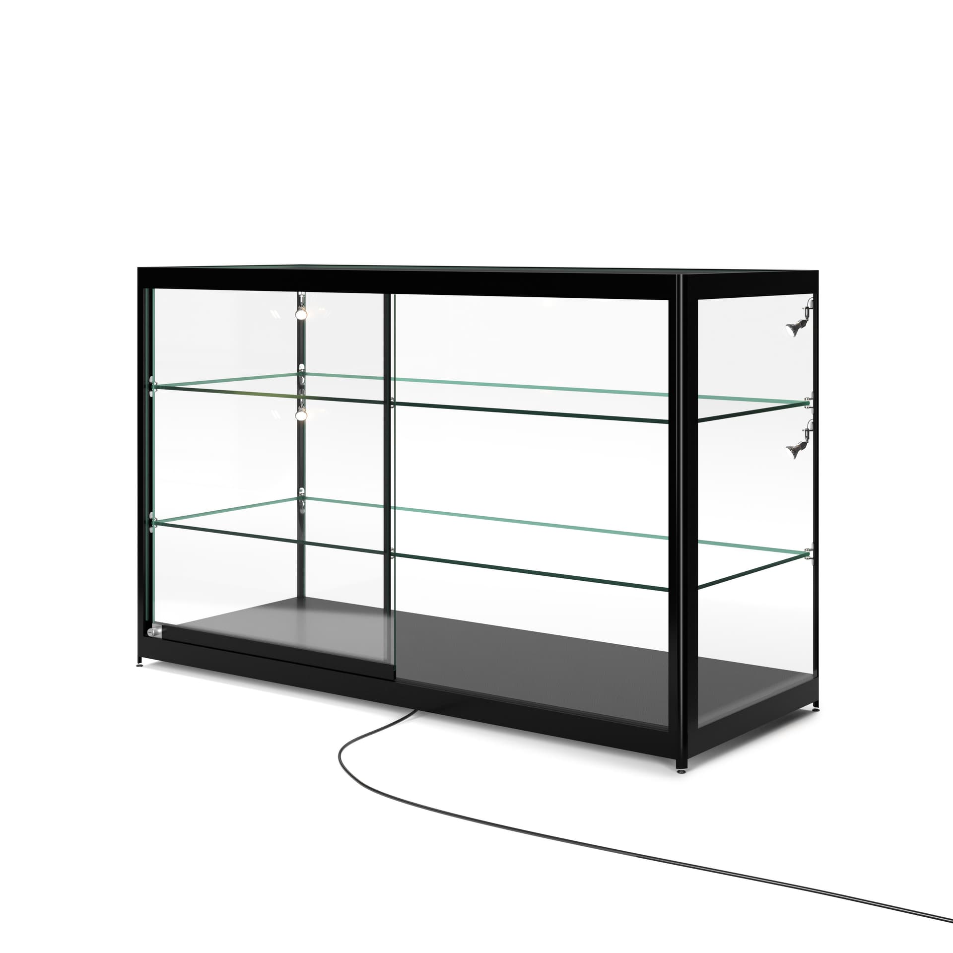 Showcase Counter with LED Spotlights, Weighs 262 lbs 