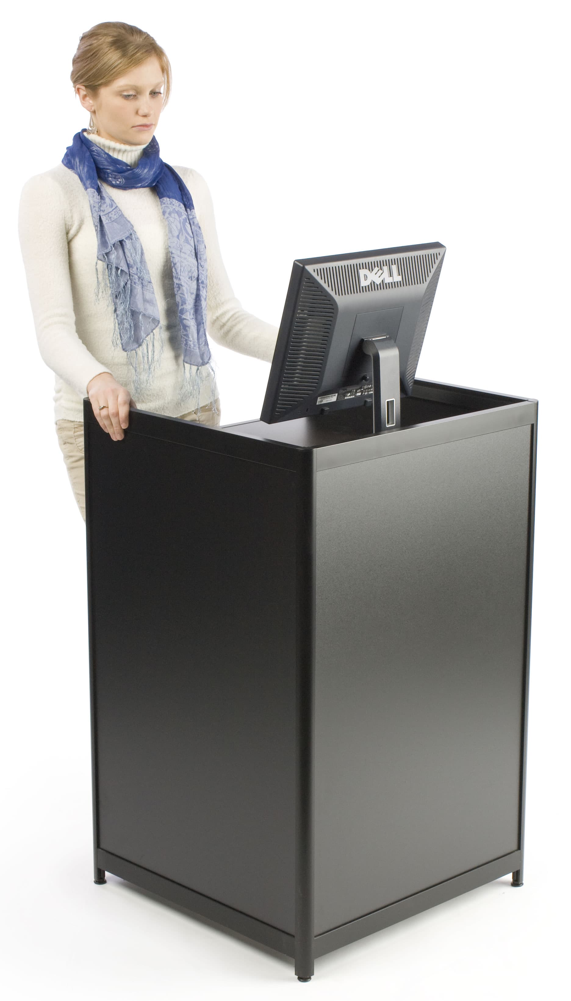 Cash Counter: 24" Wide Black Checkout Counter