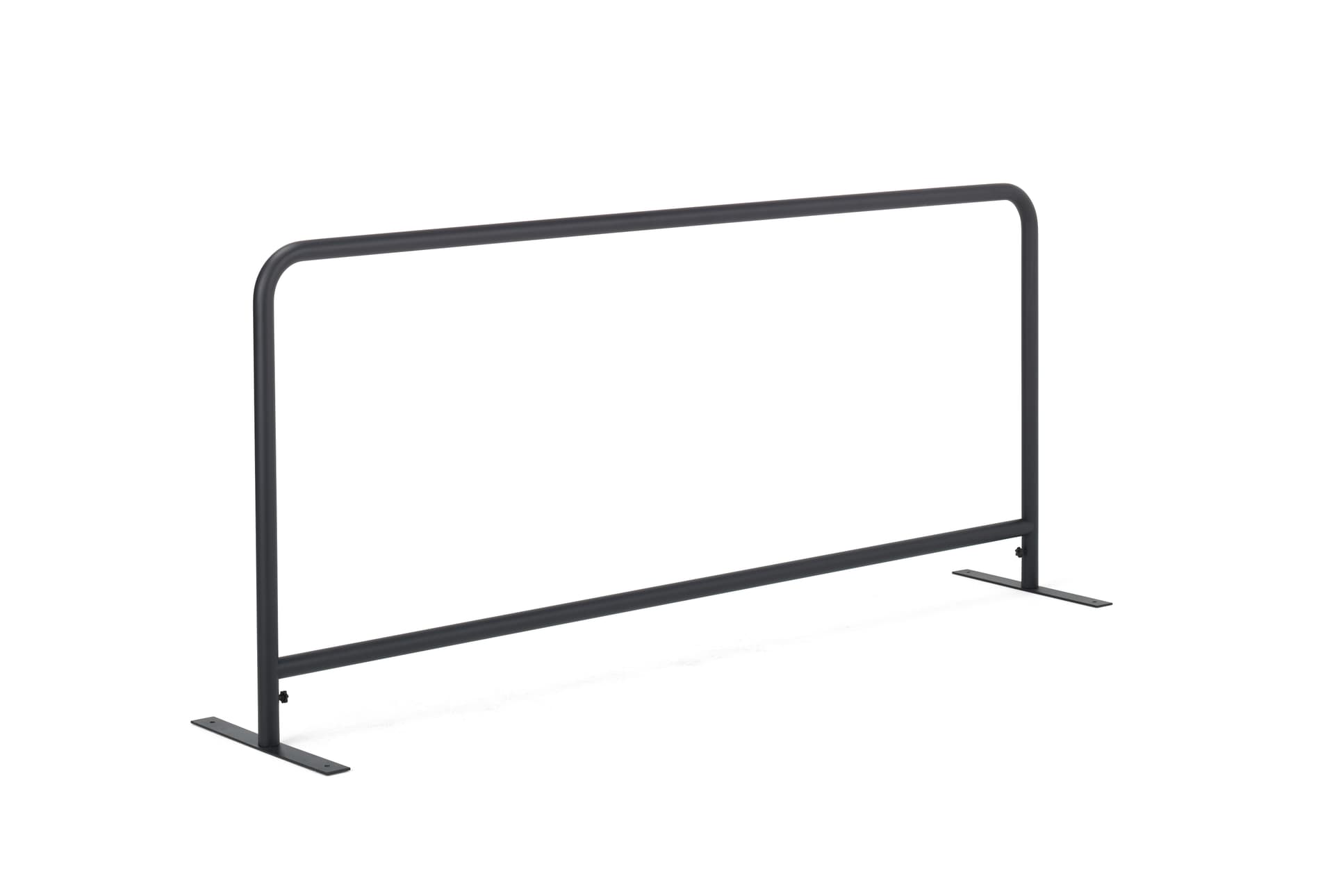 Custom cafe barrier with black frame