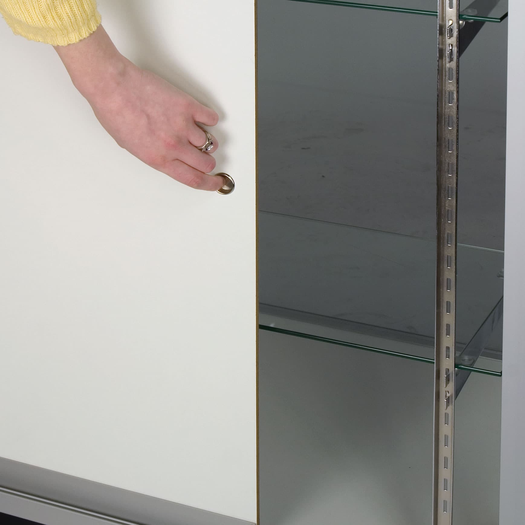 Glass Display Case: 4' Merchandising Cabinet, Ships Unassembled