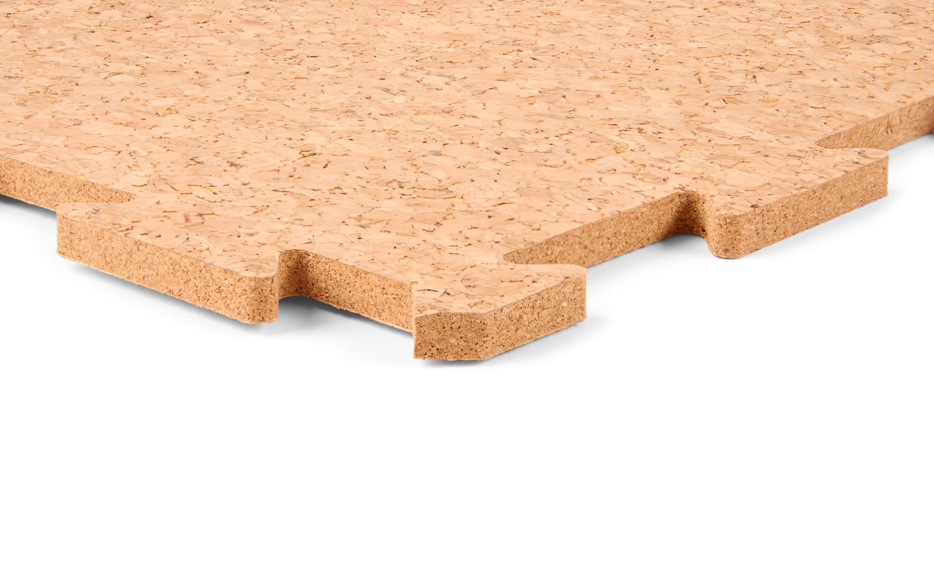 Interlocking cork floor is water resistant