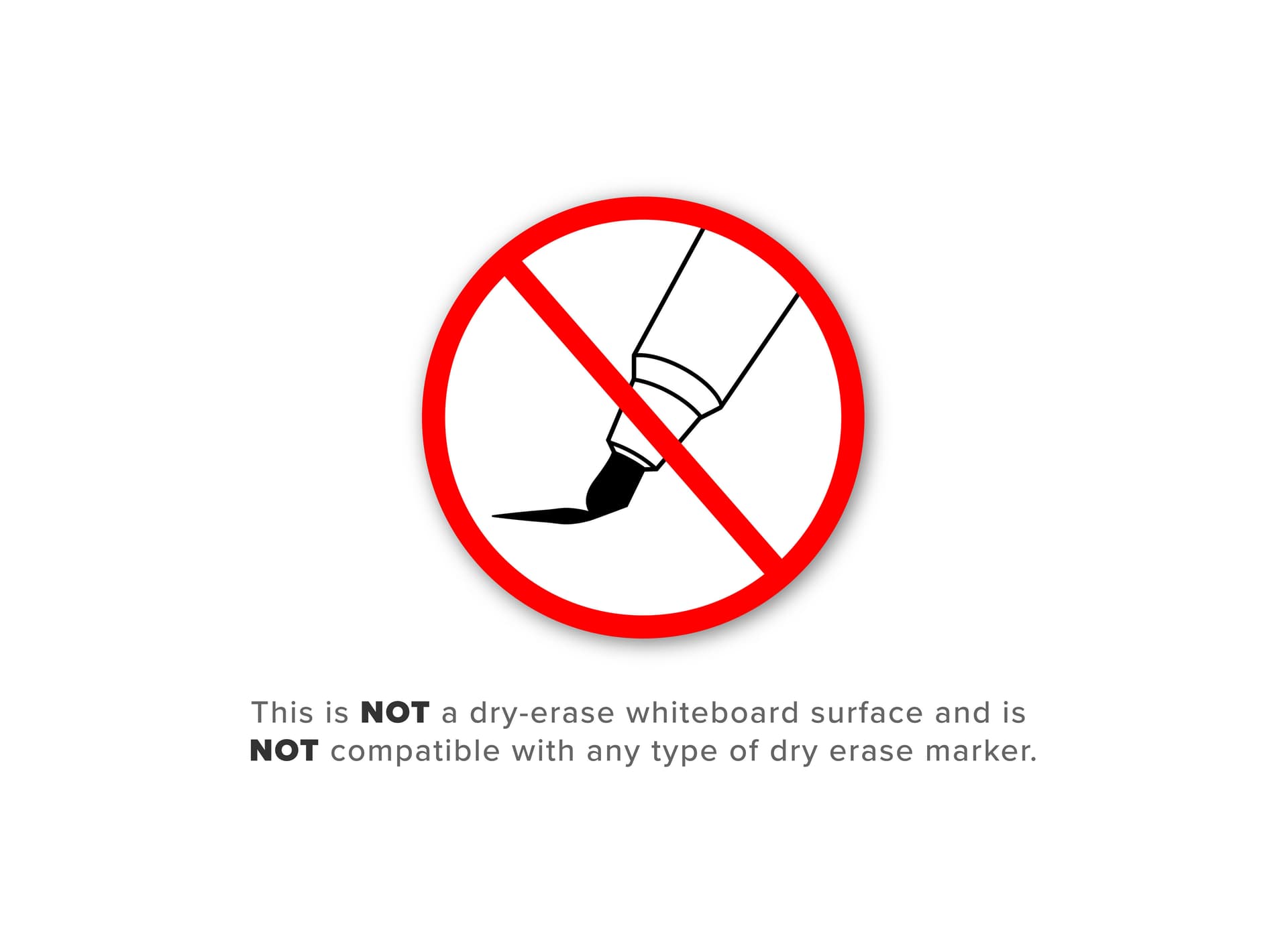 Do not write on digital interactive whiteboard with any type of marker