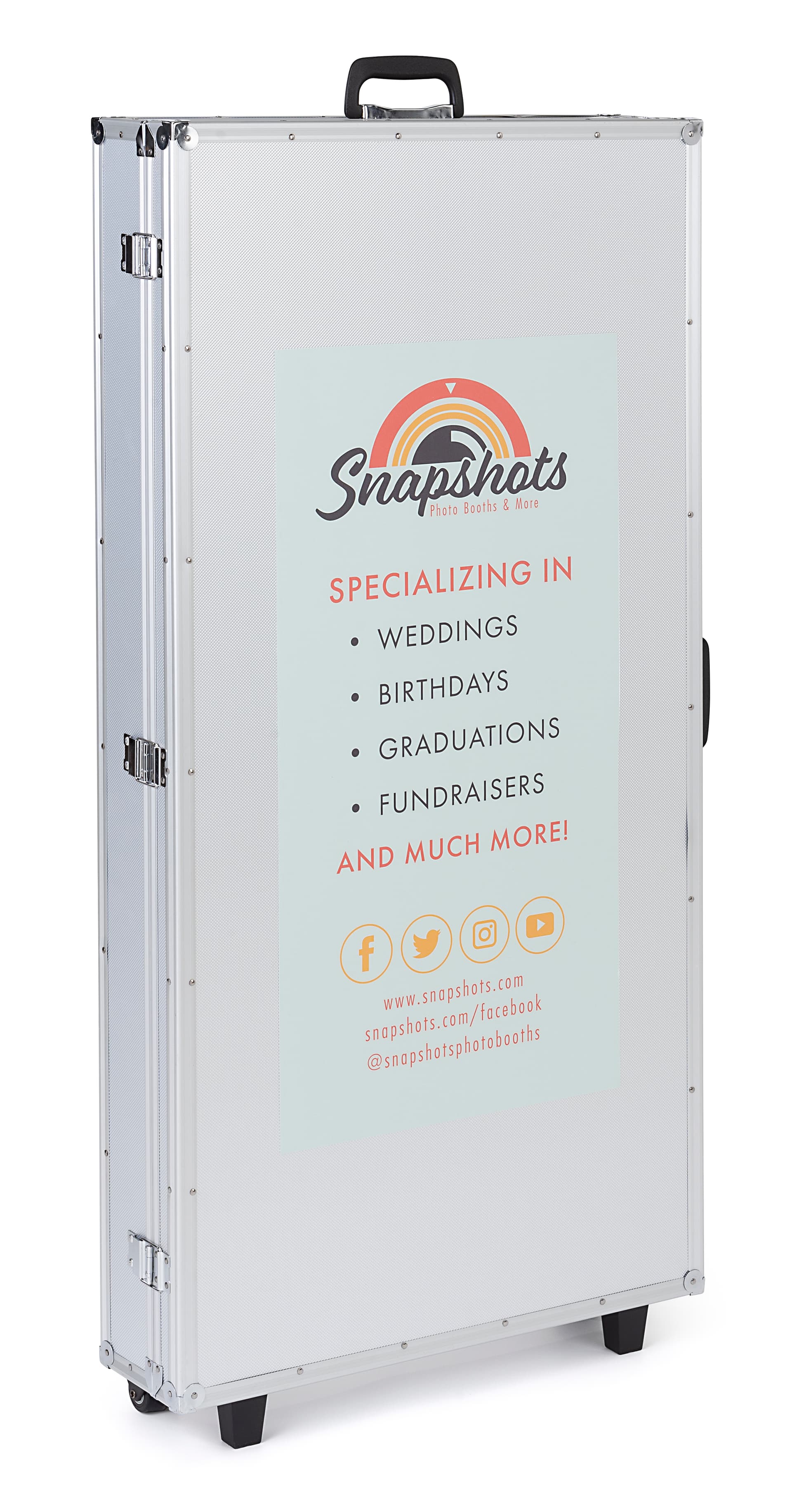 Custom graphic label for traveling case has full color options 