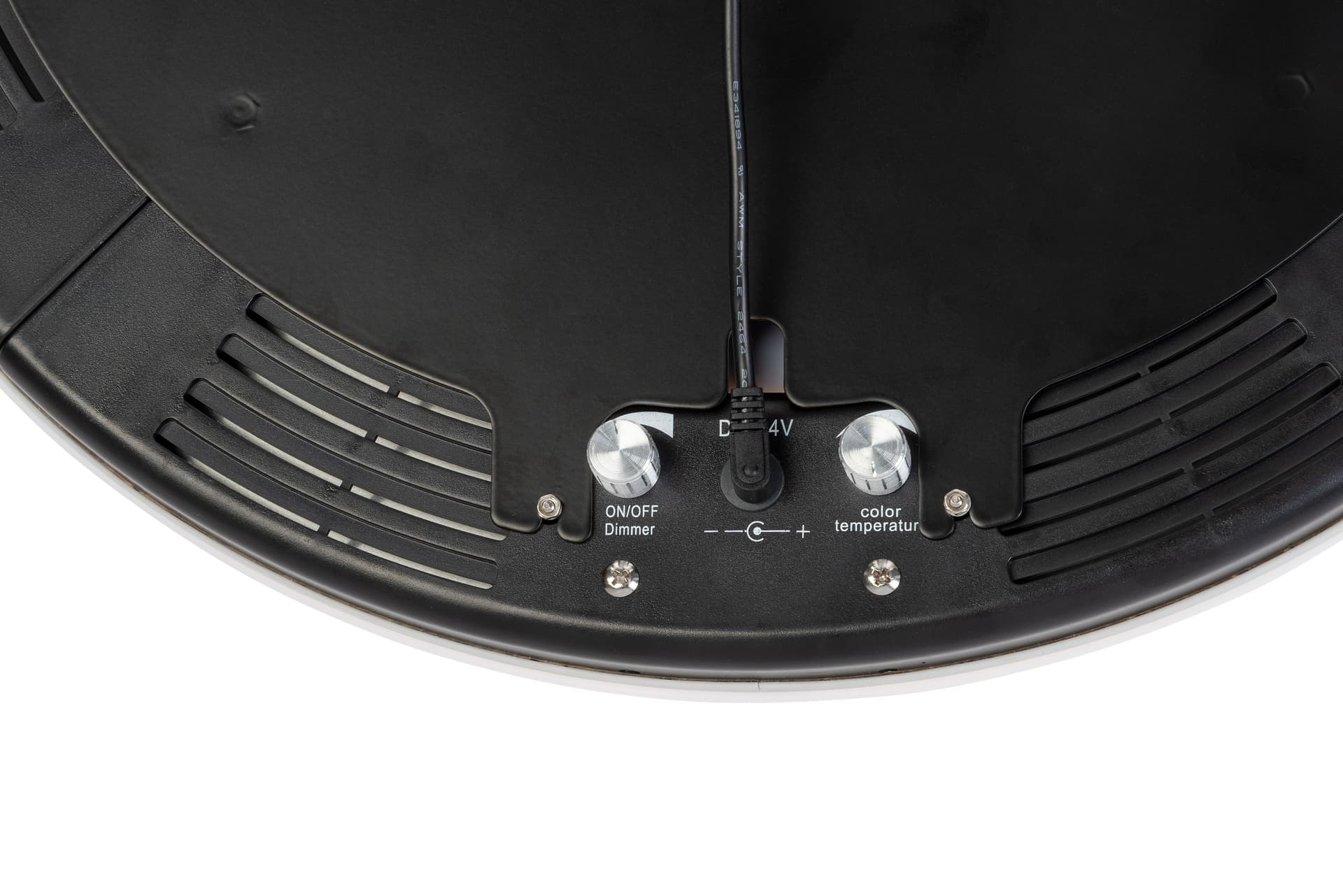 Dimmable iPad photo booth stand with light ring and easy adjustment knobs