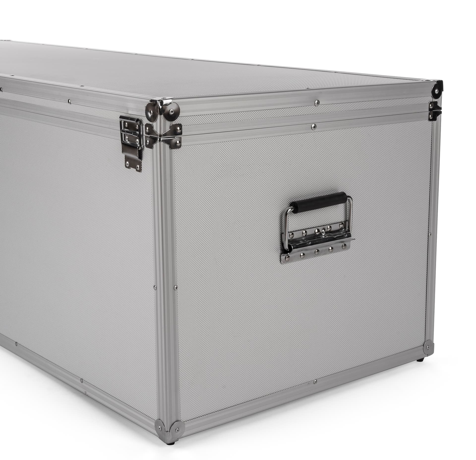 iPad kiosk travel case with handles on 2 sides