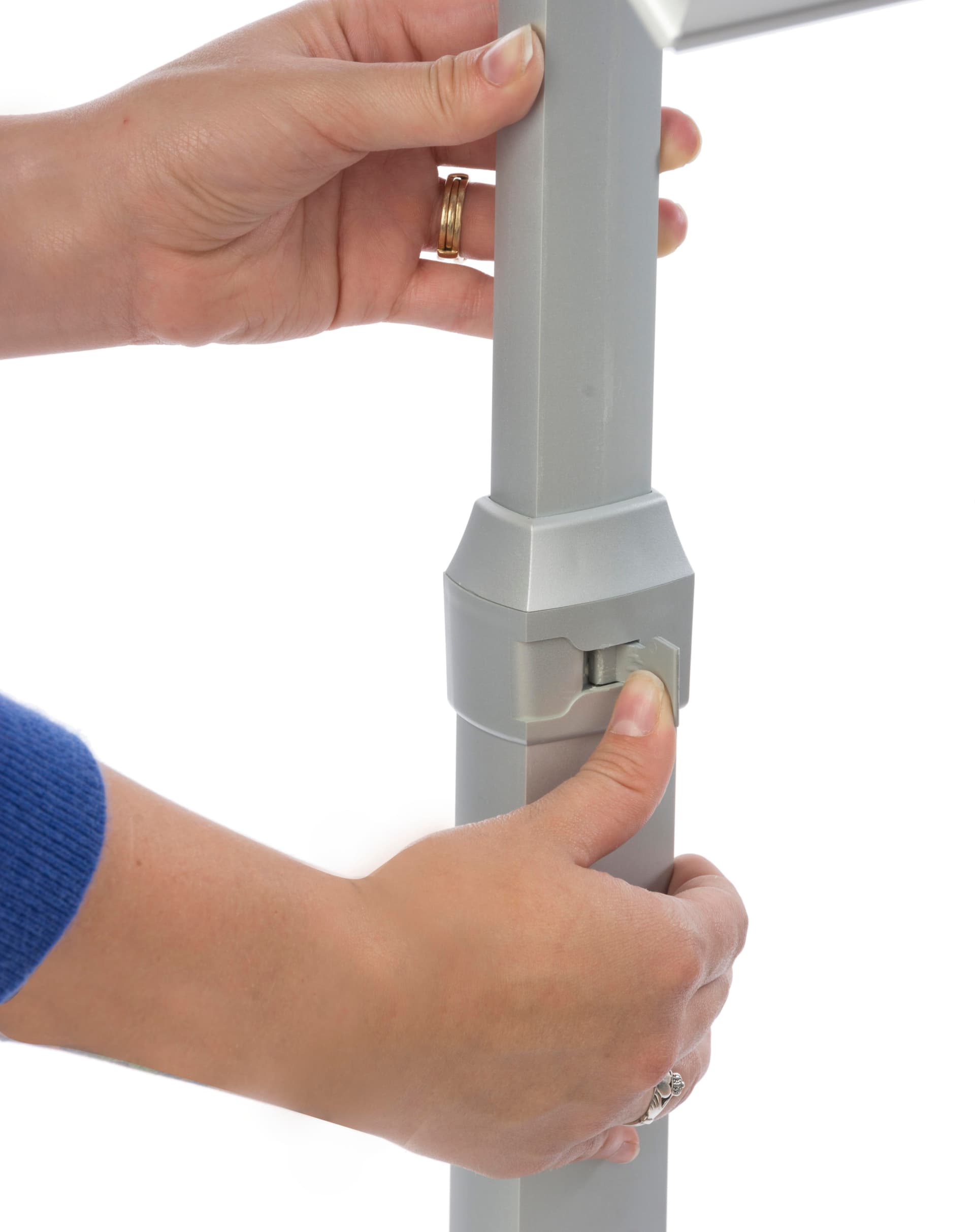 Height Adjustable iPad Donation Kiosk Raises up to 71.3750"h