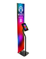 Printed iPad Banner Stand with Adjustable Bracket and Graphic Rails