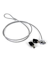 Keyed anti-theft security cable with a set of keys 