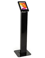 55 inch tall locking floor stand iPad kiosk with glossy finish 