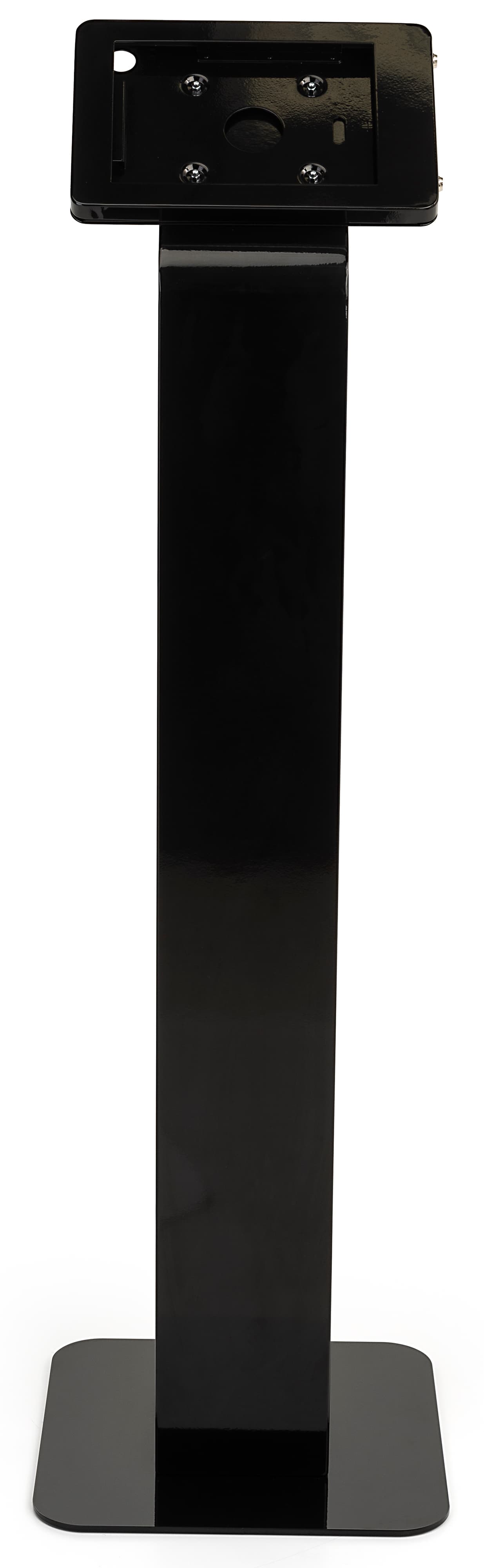 Locking floor stand iPad kiosk with ultra sleek design 