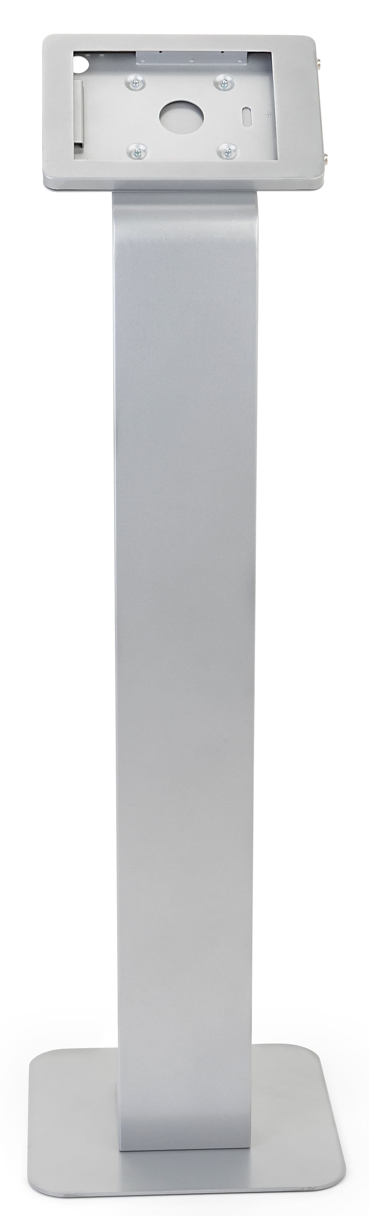 iPad enclosure floor stand with front facing camera hole 