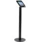 iPad Floor Stand w/ Locking Enclosure, Rotating Bracket & Cable Management - Black