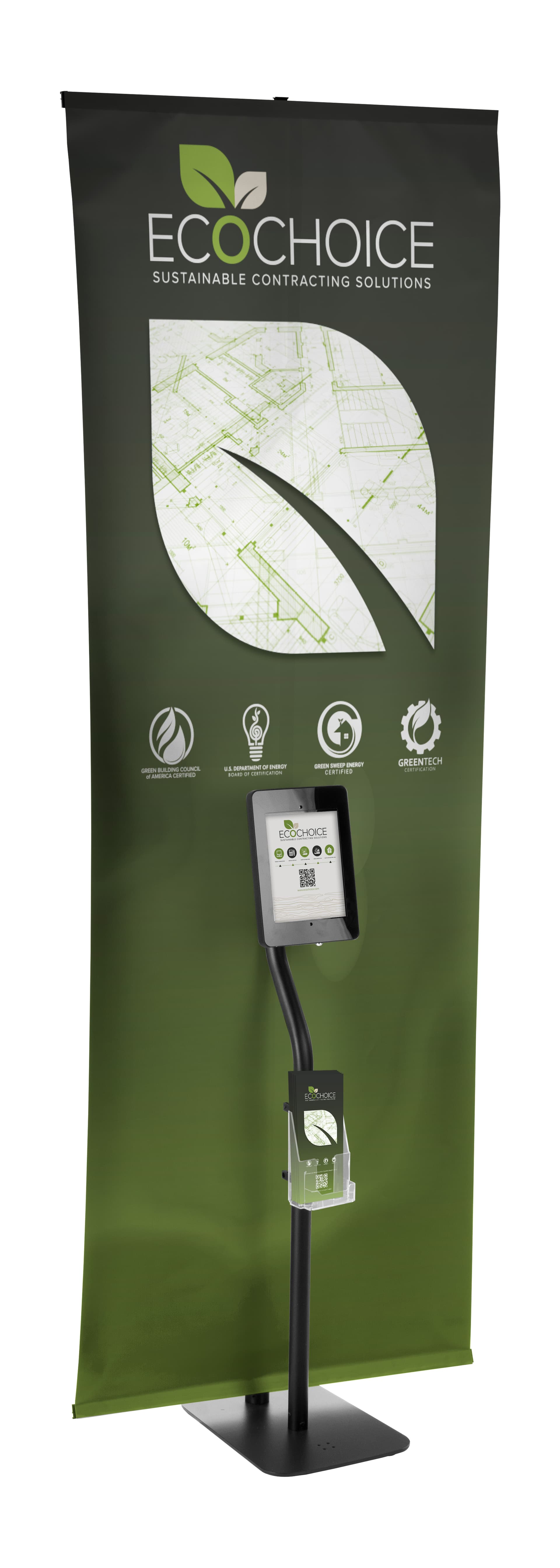 Personalized Printed iPad Stand with Custom Banner
