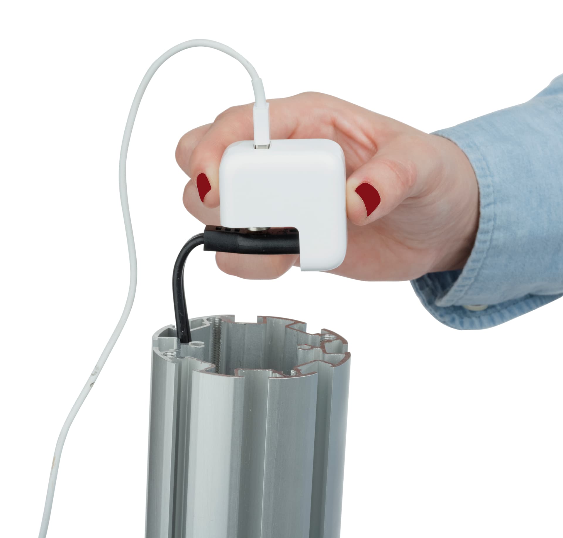 iPad Display Table with Charging Slot