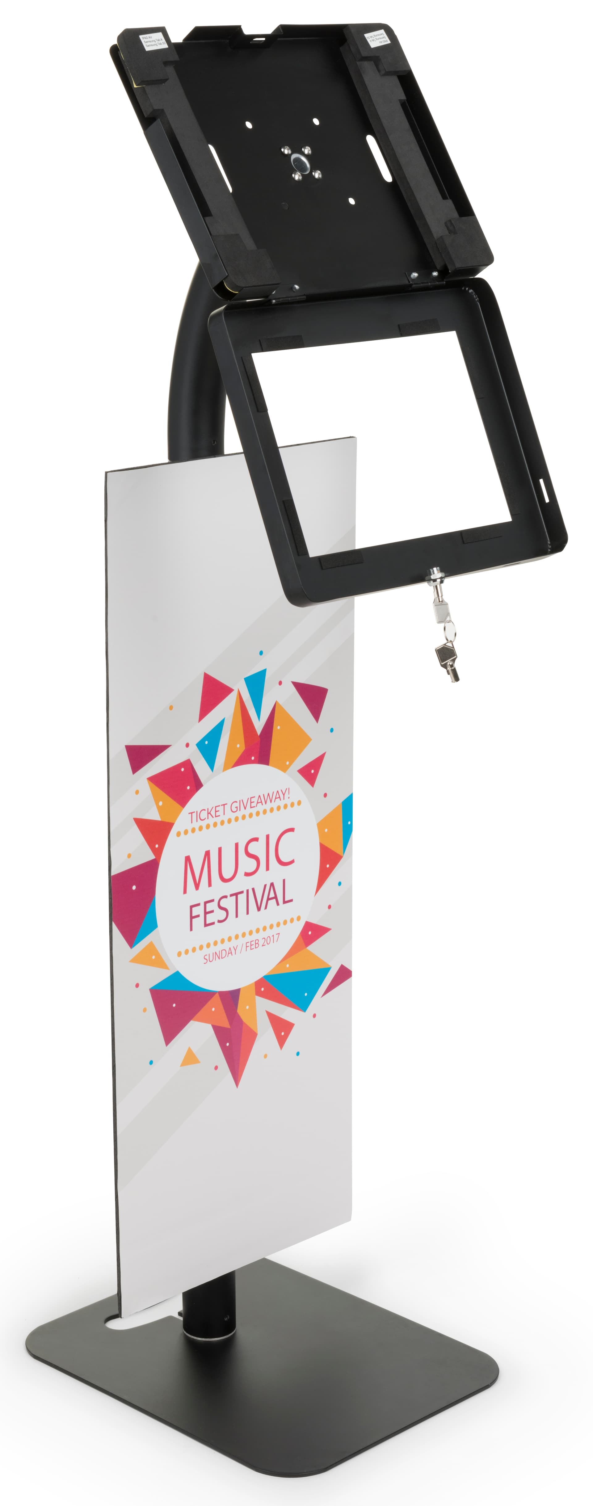 Custom Branded iPad Security Kiosk with Locking Enclosure