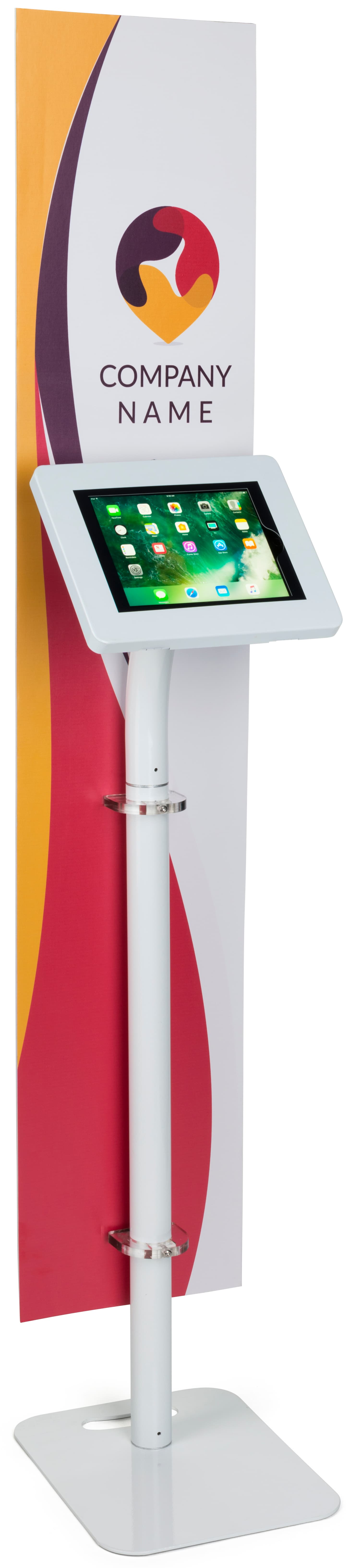 Custom Branded Tablet Security Stand in Landscape Orientation