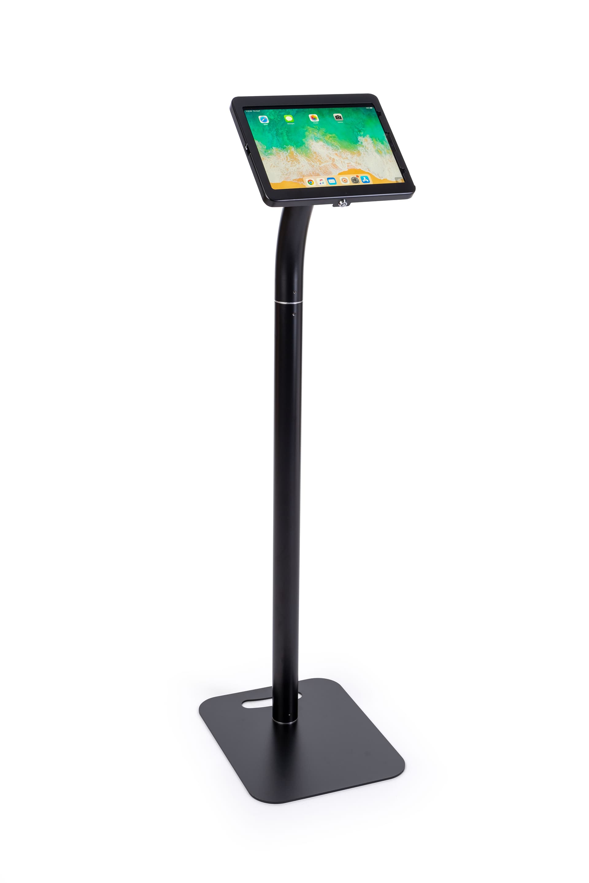 iPad pro floor stand holder in landscape orientation 