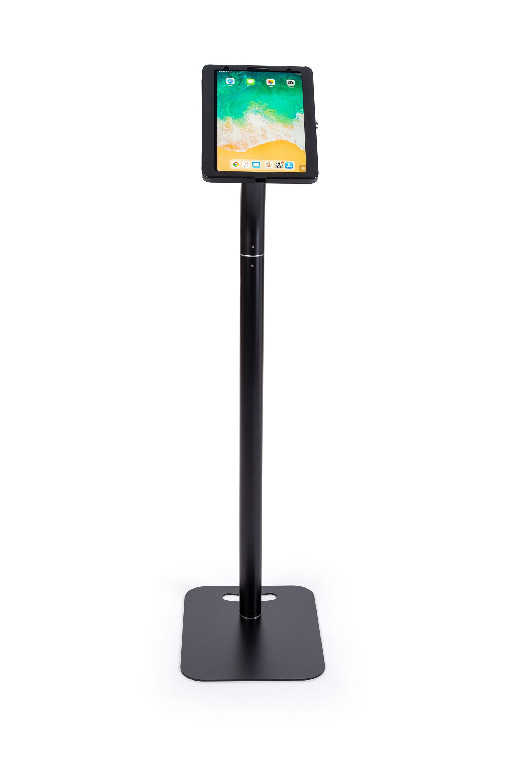iPad pro floor stand holder with modern rounded corner design 