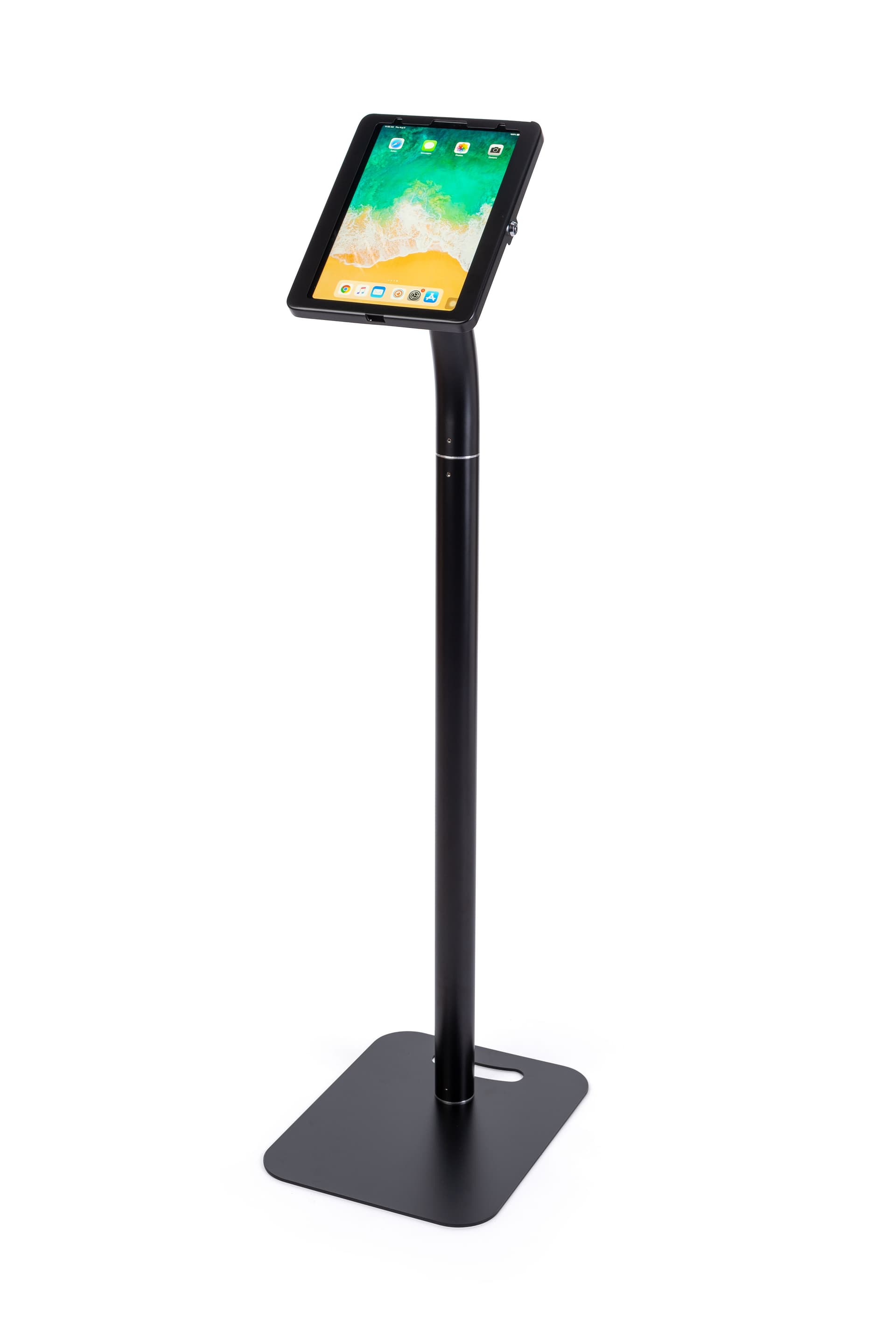 iPad pro floor stand holder with sturdy metal base