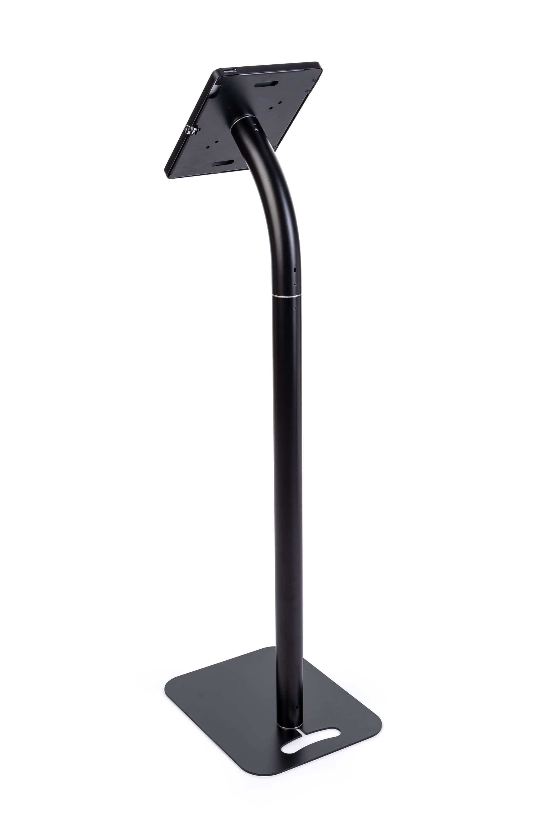 iPad pro floor stand holder with gooseneck metal pole 