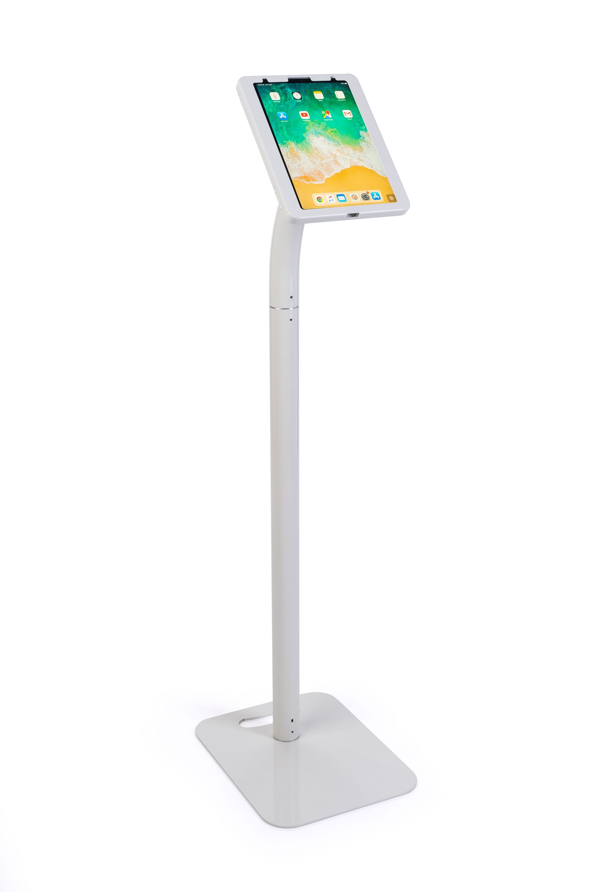 11" iPad pro adjustable stand with tablet in enclosure 