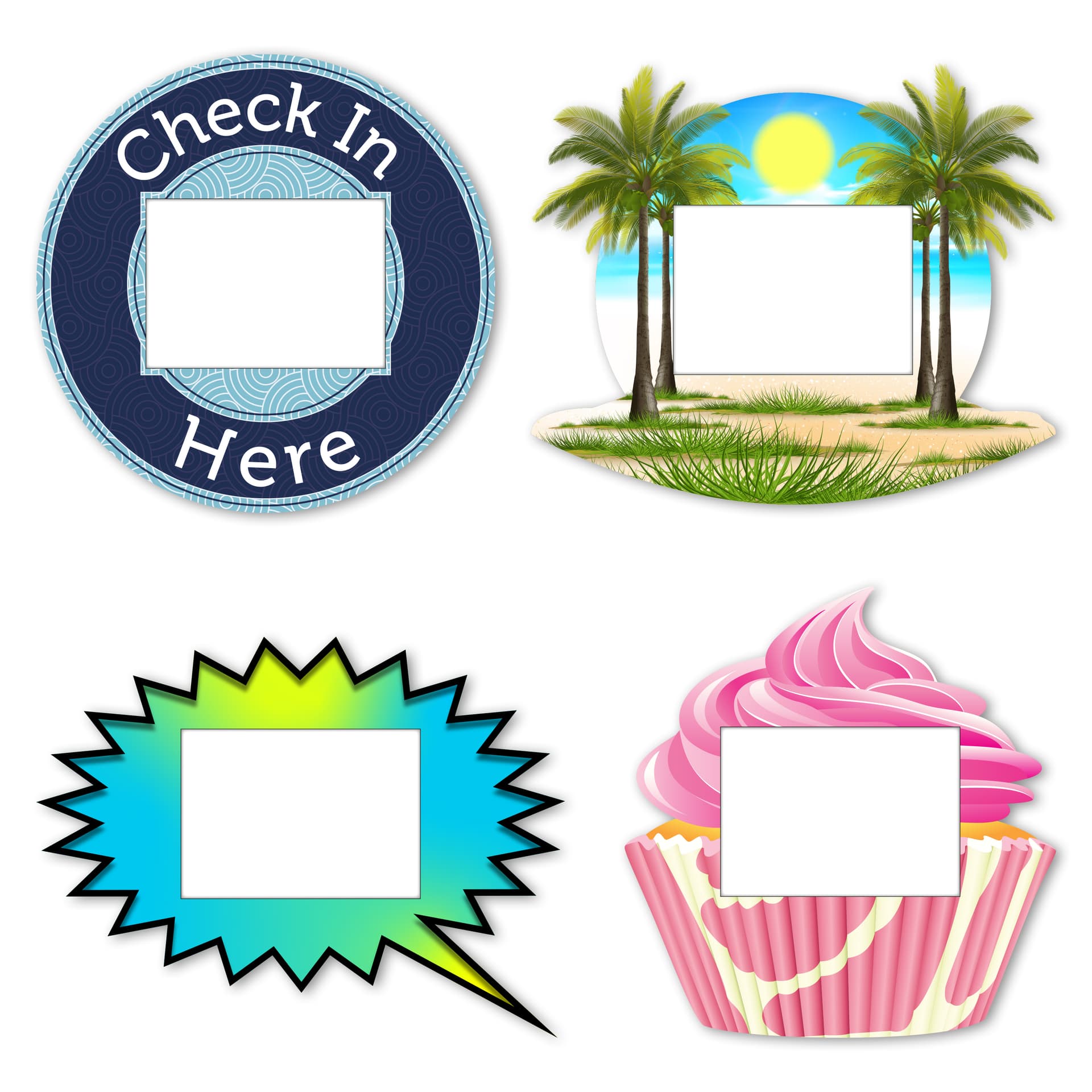 Custom printed tablet enclosure signage with many shapes to offer 